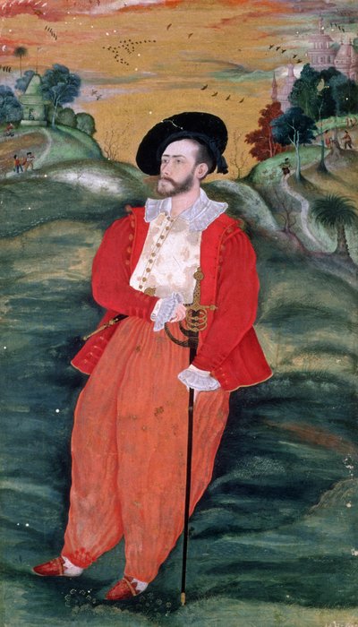Portrait of a European Sailor, c.1590 by Mughal School